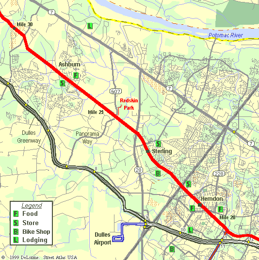 Map of W&OD